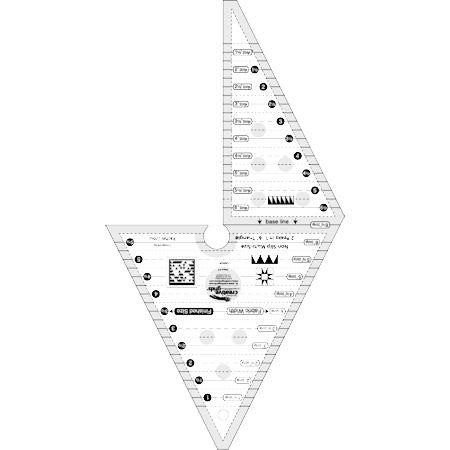 Creative Grids Multi-Size 2 Peaks in 1 Triangle Ruler
