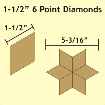 Paper Pieces - 6-point Diamond 1½