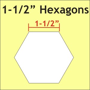 Paper Pieces - Hexagon 1½