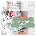 Three Patterns featuring Creative Grids Multi-Size 2 Peaks in 1 Triangle Ruler