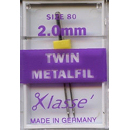 Klasse Twin Embroidery Needles 80-2mm